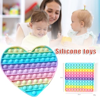 colorido juguete de descompresión de silicona empuje burbuja fidget juguete de pensamiento de entrenamiento juego de rompecabezas para niños adultos