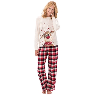 [twi] conjunto de pijamas de la familia impresos de navidad ropa de navidad padre-hijo traje (2)
