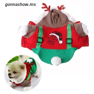 gonnashow.mx ropa cálida para cachorros/ropa de navidad para halloween/disfraz divertido para fiestas/perros/disfraz con capucha