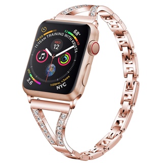 Pulsera De Diamante Para Apple Watch Band 41 45mm 38 44 42 40 Mm Banda De Repuesto De Metal Para iwatch Series 7 6 SE 5 4 3 (1)