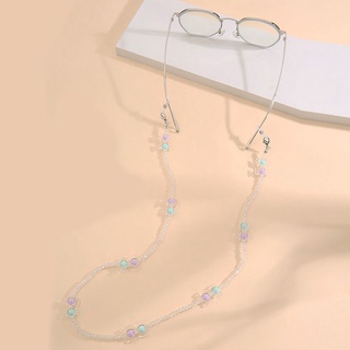HARRIETT gafas cordón cara cubierta collar gafas Clips protección cordón titulares gafas cadena mujeres Anti-perdida moda|chicas cristal cuentas cadena (3)