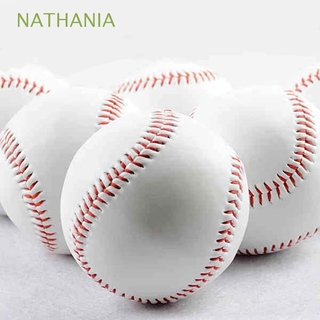 NATHANIA Team Game Baseballs deporte softbol pelotas de béisbol ejercicio blanco interior suave de alta calidad hecho a mano de 9" Baseballs/Multicolor (1)