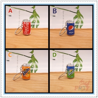 Latas emulacionales:coca Cola/ Pepsi/ Fanta/ Sprite llaveros 1Pc colgantes de aleación llaveros bolsa accesorios regalos (2)