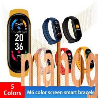 mahogany M6 Smart Bracelet Watch Fitness Tracker Heart Rate Blood Pressure Monitor Color Screen Smart Bracelet For Mobile Phone mahogany