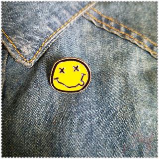 NIRVANA - broches de banda Punk Rock a la moda 1 pieza de moda Doodle esmalte pines mochila botón insignia