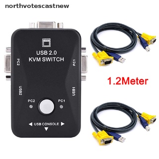 northvotescastnew kvm switch vga cable usb 2.0 divisor caja adaptador compartir monitor teclado ratón nvcn