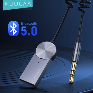 KUULAA Bluetooth 5.0 receptor para adaptador inalámbrico USB Bluetooth 3.5 mm 3.5 Jack Aux Audio transmisor de música Rt (1)