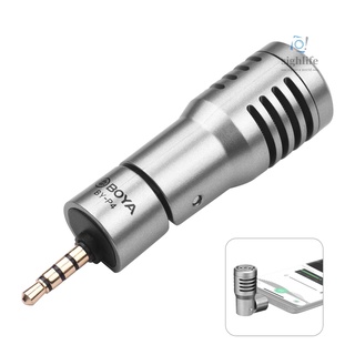 BOYA Micrófono Condensador omnidireccional Silf-3/chia By-P4 Mini Mic con Trrs 3.5mm Para teléfono inteligente/tableta/Laptop V