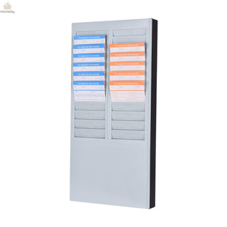 [❤] DOYO Time Card Rack Wall Mount Holder 24 Pocket Slot for Attendance Recorder Punch Time Office