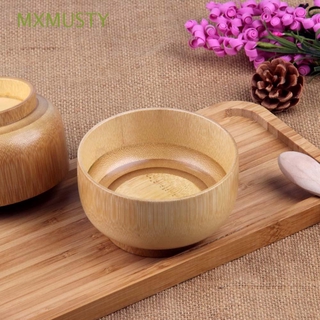 MXMUSTY 1pc cuenco de arroz redondo vegano tazón de bambú cuenco de cocina utensilios de cocina sopa creativa doméstica hecha a mano estilo chino vajilla/Multicolor (1)