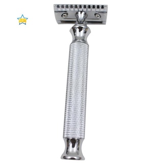 maquinilla de afeitar para hombre/herramienta de afeitar de metal cromada de doble borde