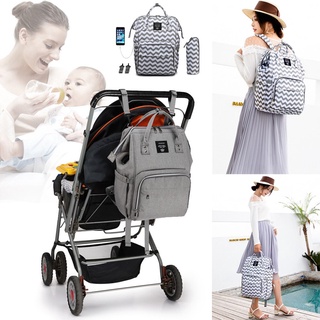 lequeen usb carga bolsa de pañales bebé cuidado mochila para mamá momia maternidad cochecito bolsa impermeable bebé embarazada bolsa de enfermería bolsa (2)