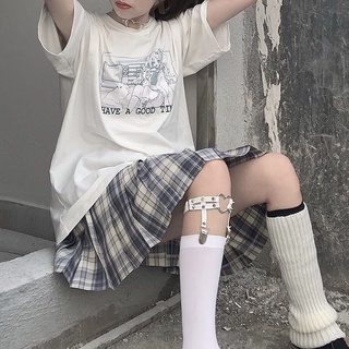 【Traje de dos piezas】Verano estudiante japonés ocio chica estampadoTCamisetaJKUniforme Falda plisada falda de estilo Preppy
