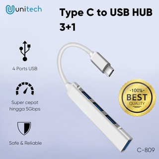 Unitech adaptador de concentrador USB 3.0 tipo C Multi puerto 4 en 1 convertidor