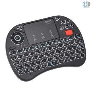 Rii X8 Plus GHz retroiluminado teclado inalámbrico Touchpad ratón entrada de voz de mano mando a distancia para Android TV BOX Smart TV PC (3)