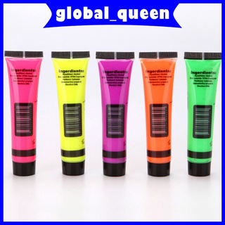 5pcs/set Neon Glow In The Dark Face & Body Paint Festival Party Supplies