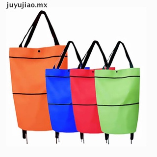 YUJIAO - carrito plegable reutilizable para compras, con ruedas, bolsas de compras plegables.