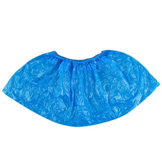2 cubiertas desechables de plástico azul para zapatos de lluvia al aire libre, alfombra impermeable