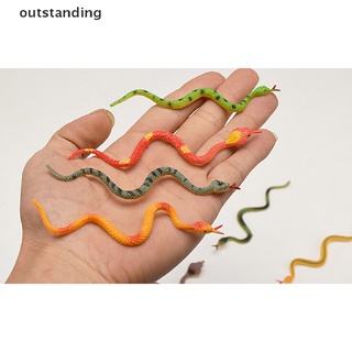 excepcional 12pcs juguete de alta simulación de plástico serpiente modelo divertido miedo serpiente niños broma juguetes productos populares