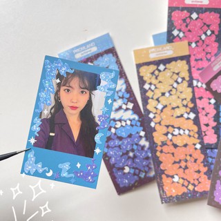Steve Coreano INS Glitter Láser Llama Cinta No Marca Pegatinas Polaroid Polco Material Decorativo Pegatina