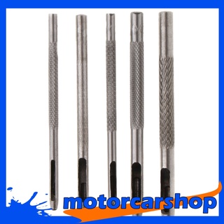 [motorcarshop] 5 piezas de cuero herramienta perforadora agujero craft set metal hueco acero perforador cinturón