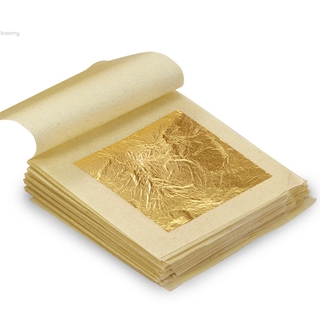 baomy 10 hojas nueva hoja de papel de oro 100% 24K alimentos Anti-envejecimiento Facial Spa Craft dorado