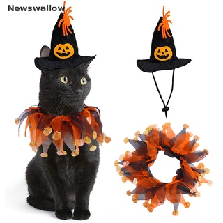 [ns] collar y gorro de halloween para mascotas, perro, gato, halloween, sombrero, fiesta, cosplay, decoración de mascotas, ropa para mascotas,