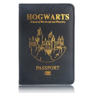 funda de pasaporte de harry potter titular de viaje caso cartera hogwarts tarjeta de crédito caso