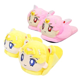 Sailor Moon 28cm Lindo Marinero Luna Zapatillas De Felpa Suave Peluche Zapatos Anime Caliente Invierno Interior