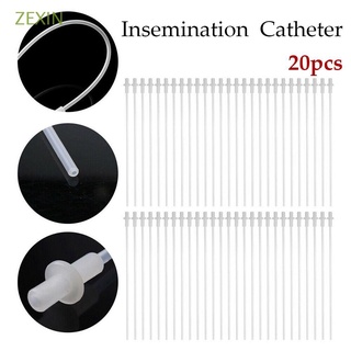 zexin 20 pzs tubos de inseminación artificiales semen equipos de conducto seminíferos desechables para clínicas herramientas de esperma oveja canina catéter caña