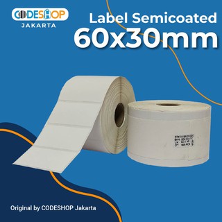 1500pcs 60x30mm 1 línea de etiquetas de código de barras para impresoras y semicortinas