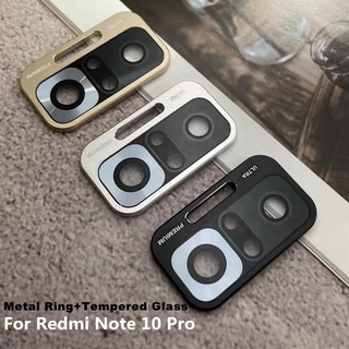 Protector De Lente De Cámara Trasera Xiaomi Redmi Note 10 Pro 10Pro Anillo De Metal De Vidrio Templado Caso De Protección