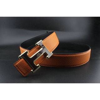 #2021 NEW# 110cm HERMES men casual orange Leather belt male high quality formal belt Handsome men fashion Leather belt