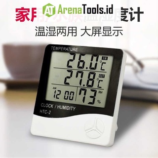 Medidor digital de humedad de temperatura reloj despertador calendario HTC-2