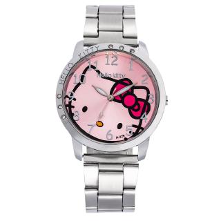 Hello Kitty-Reloj De Pulsera De Cuarzo Con Acero Inoxidable , Casual , Lujoso (5)