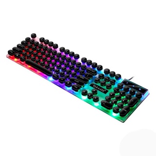 Kit de teclado con mouse alambrico tipo gamer con luz colores modelo ST-06 (3)