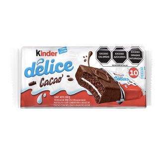 Paquete de Chocolates Kinder Delice Cacao con 10 piezas 390 gr