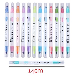 12 colores de doble cabeza Mildliner resaltadores de arte marcador marcador bolígrafos Pastel marcadores acuarela fluorescente plumas de dibujo 04428 (7)