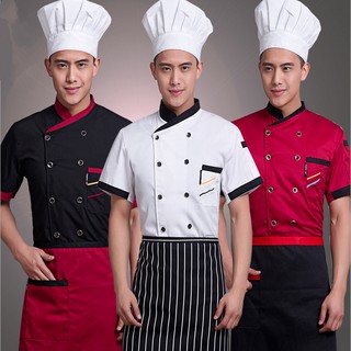 Yumi Chefs uniforme ropa hotel escuela cocina trabajo ropa con mangas cortas unisex