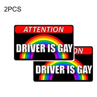 asai 11,5 cm x 7 cm universal reflectante creativo coche conductor es gay mascota pegatinas