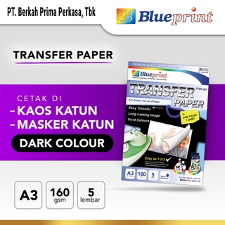 Papel transper/papel de transferencia azul oscuro A3 impresión Material de impresión camiseta de impresión - camiseta de algodón