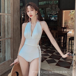 [Disponible En Inventario] Traje De Natación Para Mujer bikini 2021 Nuevo sexy Coreano Instagram Viento Baño Playa Para Mujeres Una Pieza vT9K (1)