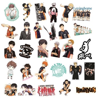 Lovinghome 50 pegatinas de Anime Haikyuu impermeables pegatinas de vinilo para portátil Macbook, equipaje