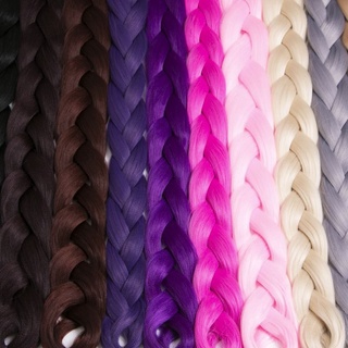 huigang kanekalon jumbo trenzado sintético crochet trenzas extensión de pelo para las mujeres afro twist trenzas peinados ombre trenza falsa (9)