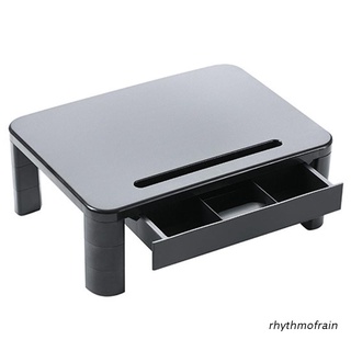 rhythmofrain - soporte de monitor de escritorio con organizador de almacenamiento para monitor de pc, portátil, impresora