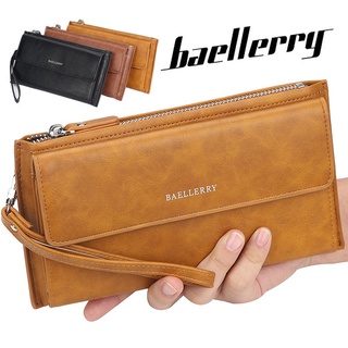 baellerry nuevos hombres cartera de negocios de gran capacidad de embrague bolsa de cremallera titular de la tarjeta de cuero monedero teléfono monedero (1)