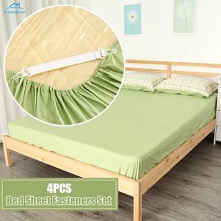 4 x sábana de cama cubierta de colchón mantas pinzas Clip titular sujetadores elástico conjunto