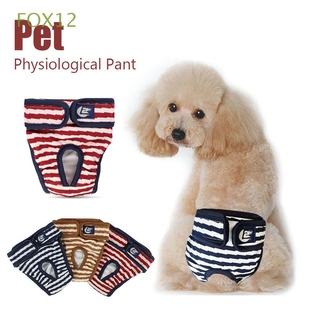 FOX12 reutilizable mascota corto sanitario menstruación pañal perro pantalón para mujer macho perro algodón pañal lavable calzoncillos ropa interior fisiológica (1)
