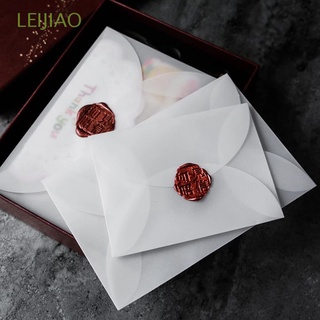 LEIJIAO Stationary Sulfuric Acid Paper Envelopes Wedding Semi-transparent Paper Envelopes Postcard Gift Packing White For Card Invitation Vintage For DIY