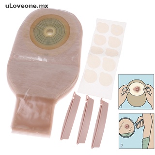 [uloveone] 10 bolsas de colostomía de sistema de una sola pieza desechables de ostomy escurribles de una sola bolsa [mx]